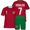 Futbalový dres Ronaldo Portugalsko Kompletná súprava Tričko Šortky Štulpne veľ. 146 cm Futbalový dres Ronaldo Portugalsko Kompletná súprava Tričko Šortky Štulpne veľ. 146 cm
