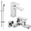 MEXEN/S - Cetus DQ77 SET vaňová a umývadlová batéria, chróm 744303DQ77-00 MEXEN/S - Cetus DQ77 SET vaňová a umývadlová batéria, chróm 744303DQ77-00