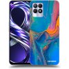 Picasee silikónový čierny obal pre Realme 8i - Rainbow Picasee silikónový čierny obal pre Realme 8i - Rainbow