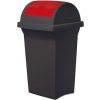 Odpadkový kôš s preklápacím vekom 50 l, červená Odpadkový kôš s preklápacím vekom 50 l, červená