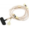 Snůrka na krk Guess Crossbody Popruh 4G Charm s Nabíjacím Káblom USB C/USB C Béžový