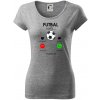 Futbal volá - Dámske tričko Pure - M ( Tmavosivý melír ) Futbal volá - Dámske tričko Pure - M ( Tmavosivý melír )