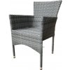 Autronic ZÁHRADNÉ KRESLO z umelého ratanu - šedé, umelý ratan + kov Autronic ZÁHRADNÉ KRESLO z umelého ratanu - šedé, umelý ratan + kov