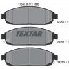 TEXTAR Sada brzdových platničiek kotúčovej brzdy 2425001 TEXTAR Sada brzdových platničiek kotúčovej brzdy 2425001