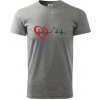 Nemecký ovčiak ekg - Klasické pánske tričko vyššej gramáže - 2XL ( Tmavosivý melír ) Nemecký ovčiak ekg - Klasické pánske tričko vyššej gramáže - 2XL ( Tmavosivý melír )