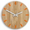 Sammer Nástenné dubové hodiny SIMPLE - oranžová/biela 33 cm SimpleWoodOrange Sammer Nástenné dubové hodiny SIMPLE - oranžová/biela 33 cm SimpleWoodOrange