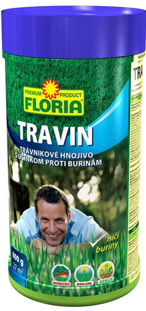 Agro CS Floria TRAVIN Trávnikové hnojivo s účinkom proti burinám 3v1 800 gr