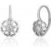 JVD Strieborné visiace náušnice Srdcový kvet so zirkónmi SVLE1514XH20000