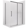 CERANO - Sprchovací kút Lantono - pravá - 8 mm - Soft-Close - čierna matná, mliečne sklo - 120x100 cm - posuvný CERANO - Sprchovací kút Lantono - pravá - 8 mm - Soft-Close - čierna matná, mliečne sklo - 120x100 cm - posuvný