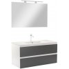 Vario Forte 100 kompletný kúpeľňový nábytok bielo-antracitový Vario Forte 100 kompletný kúpeľňový nábytok bielo-antracitový