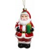 Clayre & Eef Vianočná dekorácia socha Santa na jelinku 19*10*33 cm Clayre & Eef Vianočná dekorácia socha Santa na jelinku 19*10*33 cm