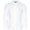 Polo Ralph Lauren košele s dlhým rukávom Ajustee límec na knoflíky Logo pony player biela