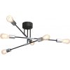 Luminex | Luster na tyči FLAME 6xE27/60W/230V čierna/lesklý chróm | LU3910 Luminex | Luster na tyči FLAME 6xE27/60W/230V čierna/lesklý chróm | LU3910