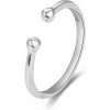Beneto Minimalistický otvorený prsteň zo striebra AGG470