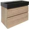 Kúpeľňová skrinka 2 zásuvky s umývadlom Naturel Savona 78x53x44,8 cm dub Halifax mat SAVONA280DHSATC Kúpeľňová skrinka 2 zásuvky s umývadlom Naturel Savona 78x53x44,8 cm dub Halifax mat SAVONA280DHSATC