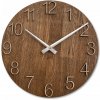 Drevené nástenné hodiny tera, somona ciferník, strieborné ručičky, 40cm Drevené nástenné hodiny tera, somona ciferník, strieborné ručičky, 40cm