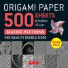 Origami Paper 500 sheets Matrix Patterns 6 Origami Paper 500 sheets Matrix Patterns 6