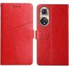 Peňaženkové kožené puzdro STITCHING na Huawei P50 Pro – Červená Peňaženkové kožené puzdro STITCHING na Huawei P50 Pro – Červená