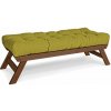 Marior HOME ALLEGRO Bench (lavice z buku) 140x50x43 cm walnut (lněný olej) green Marior HOME ALLEGRO Bench (lavice z buku) 140x50x43 cm walnut (lněný olej) green