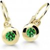 Cutie Jewellery Detské náušnice zo žltého zlata C2589-10-X-1 zelená Cutie Jewellery Detské náušnice zo žltého zlata C2589-10-X-1 zelená