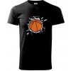 Basketbal lopta v triku - Klasické pánske tričko vyššej gramáže - 3XL ( Čierna ) Basketbal lopta v triku - Klasické pánske tričko vyššej gramáže - 3XL ( Čierna )
