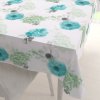 Biante Teflónový obdĺžnikový obrus TF-044 Tyrkysové ruže na bielom 140x220 cm Biante Teflónový obdĺžnikový obrus TF-044 Tyrkysové ruže na bielom 140x220 cm