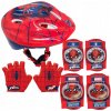 SÚPRAVA SPIDERMAN PRILBA CHRÁNIČE NA LAKTE KOLENÁ RUKAVICE SÚPRAVA SPIDERMAN PRILBA CHRÁNIČE NA LAKTE KOLENÁ RUKAVICE
