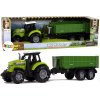 Zelený traktor s odnímateľnou vlečkou a zvukom Zelený traktor s odnímateľnou vlečkou a zvukom