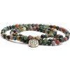 Bodhi Yoga Bodhi Veľký Mala náramok na krk Indický achát s kvetom života Bodhi Yoga Bodhi Veľký Mala náramok na krk Indický achát s kvetom života