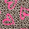 Úplet French Terry s neónovými srdiečkami a zvieracim vzorom 1 m Úplet French Terry s neónovými srdiečkami a zvieracim vzorom 1 m