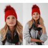 Fashionweek Dámska zimná čiapka s brmbolcom ZIZI-V12 Farba: Červená Fashionweek Dámska zimná čiapka s brmbolcom ZIZI-V12 Farba: Červená