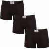 Styx boxerky long klasická guma čierne 3Pack