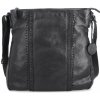 Kožená crossbody kabelka Noelia Bolger s dvomi perforovanými pruhmi- čierna 2028 Kožená crossbody kabelka Noelia Bolger s dvomi perforovanými pruhmi- čierna 2028
