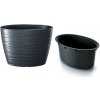 Prosperplast Oválny kvetináč s vkladom MAZE 58,5 cm antracit Prosperplast Oválny kvetináč s vkladom MAZE 58,5 cm antracit