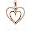 Brilio Silver Očarujúce bronzový prívesok srdce so zirkónmi PT13R Brilio Silver Očarujúce bronzový prívesok srdce so zirkónmi PT13R