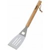 BBQ obracačka grilovacia 46cm nerez + drevená rukoväť 385166