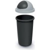 Compacta R Odpadkový kôš Roller - 30 l recykl. čierna so svetlo šedým vekom