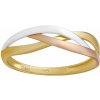 Silvego Zlatý prsteň Amity zo žltého, bieleho a ružového zlata FNNNP207RGYWR Silvego Zlatý prsteň Amity zo žltého, bieleho a ružového zlata FNNNP207RGYWR
