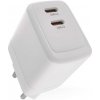 Emos GaN univerzálna nabíjačka do steny 2xUSB-C 35W PD biela V03G35 - Univerzálny USB-C adaptér Emos GaN univerzálna nabíjačka do steny 2xUSB-C 35W PD biela V03G35 - Univerzálny USB-C adaptér