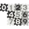 Bieco Penová hracia podložka s číslami puzzle black & white 10 ks