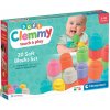 Clemmy: Touch &, Play mäkké farebné stavebné kocky, sada 20 kusov - Clementoni Clemmy: Touch &, Play mäkké farebné stavebné kocky, sada 20 kusov - Clementoni
