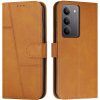 VSETKONAMOBIL 101911 STITCHED Peňaženkový kryt pre Realme C75 / Realme 14x 5G svetlohnedý VSETKONAMOBIL 101911 STITCHED Peňaženkový kryt pre Realme C75 / Realme 14x 5G svetlohnedý