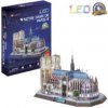 Puzzle 3D Notre Dame de Paris LED 144 dílků Puzzle 3D Notre Dame de Paris LED 144 dílků
