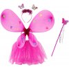 mamido Kostým víly motýlia krídla tmavo ružový mamido Kostým víly motýlia krídla tmavo ružový