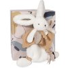 Doudou et Compagnie Paris plyšový králíček s muchláčkem 25 cm béžová Doudou et Compagnie Paris plyšový králíček s muchláčkem 25 cm béžová