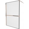 MEXEN/S - KIOTO Sprchová zástena WALK-IN s poličkou a držiakom uterákov 100 x 200 cm transparent/čierna 8 mm, růžové zlato 800-100-121-60-70 MEXEN/S - KIOTO Sprchová zástena WALK-IN s poličkou a držiakom uterákov 100 x 200 cm transparent/čierna 8 mm, růžové zlato 800-100-121-60-70