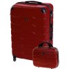 Cestovní kufr BERTOO Firenze - červený set 2v1 3XL 142l, 14l Cestovní kufr BERTOO Firenze - červený set 2v1 3XL 142l, 14l