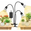 Čierna lampička s klipom 3x 10W Sansi (+časovač) Čierna lampička s klipom 3x 10W Sansi (+časovač)