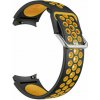 eses Silikónový dierkovaný remienok pre Samsung Galaxy Watch 4, 5, 6, 7 - Čierno žltý, 20 mm eses Silikónový dierkovaný remienok pre Samsung Galaxy Watch 4, 5, 6, 7 - Čierno žltý, 20 mm