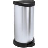 Curver odpadkový kôš DECOBIN pedal 40 l - strieborný 02150-582 Curver odpadkový kôš DECOBIN pedal 40 l - strieborný 02150-582